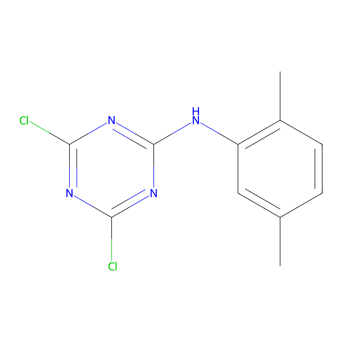 4,6-dichloro-N-(2,5-dimethylphenyl)-1,3,5-triazin-2-amine molecular structure, CAS 313527-04-7