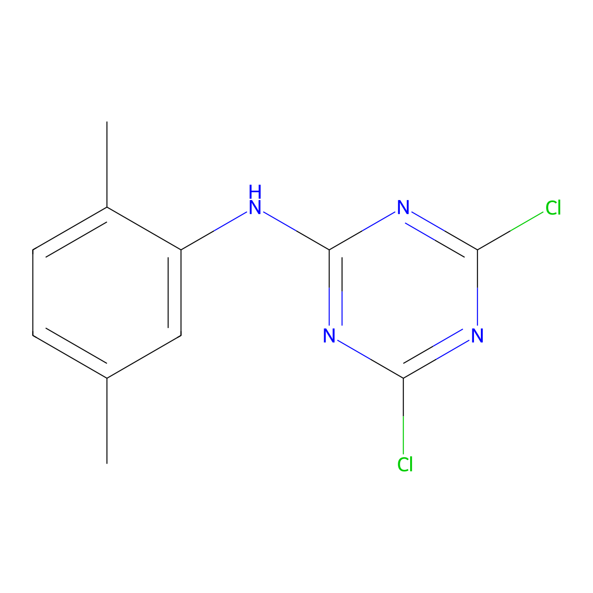 4,6-dichloro-N-(2,5-dimethylphenyl)-1,3,5-triazin-2-amine molecular structure, CAS 313527-04-7