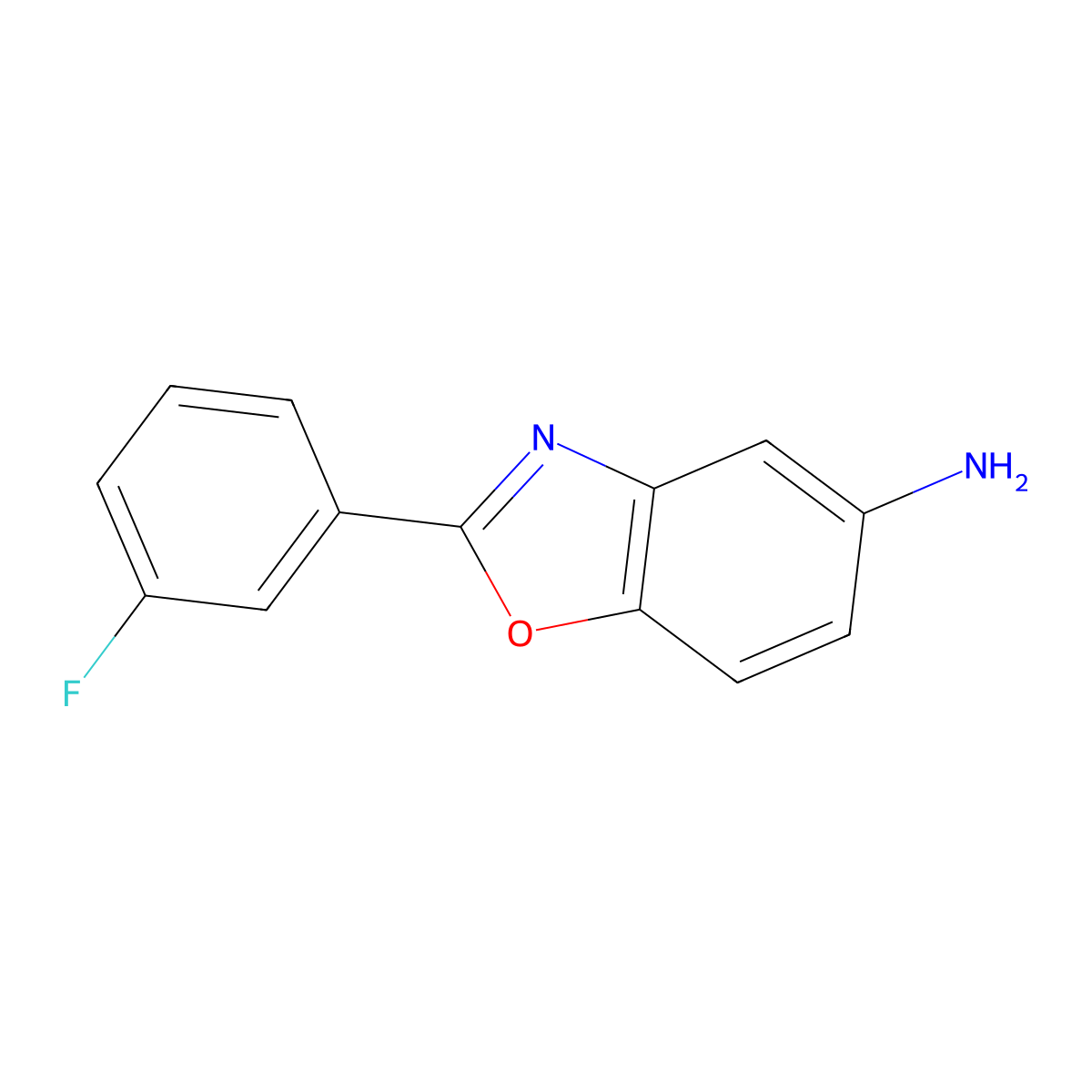 2-(3-Fluorophenyl)-5-benzoxazolamine molecular structure, CAS 313527-41-2