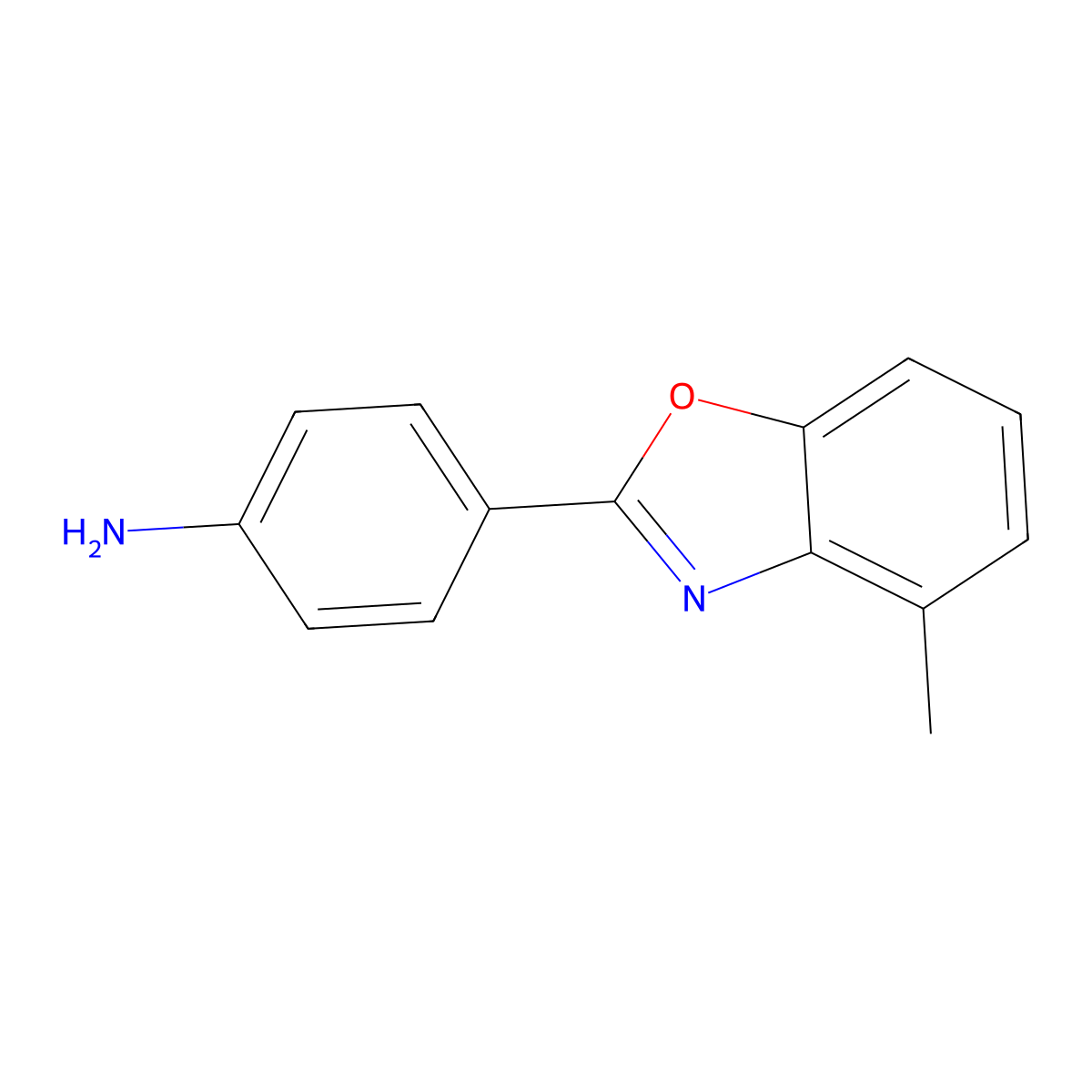 4-(4-Methyl-benzooxazol-2-yl)-phenylamine molecular structure, CAS 313527-50-3