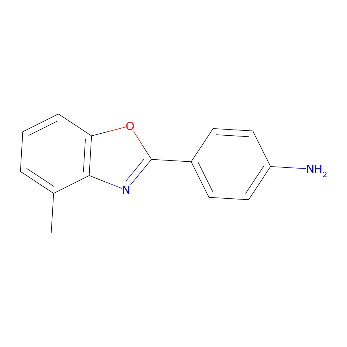 4-(4-Methyl-benzooxazol-2-yl)-phenylamine molecular structure, CAS 313527-50-3