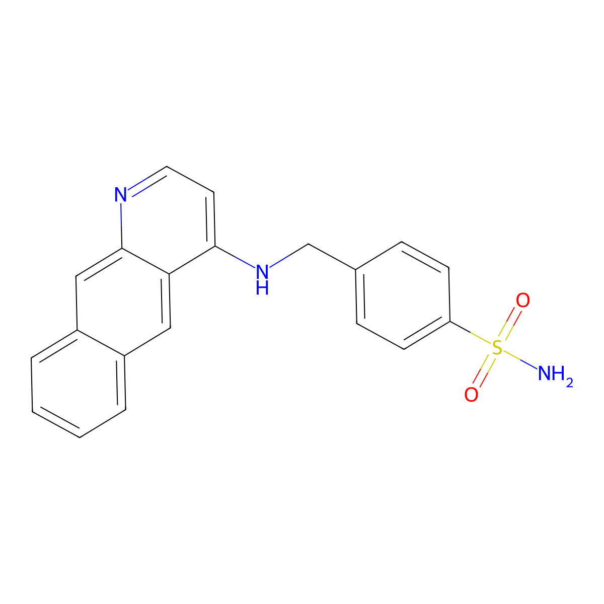 4-[(Benzo[g]quinolin-4-ylamino)methyl]benzenesulfonamide molecular structure, CAS 313528-19-7