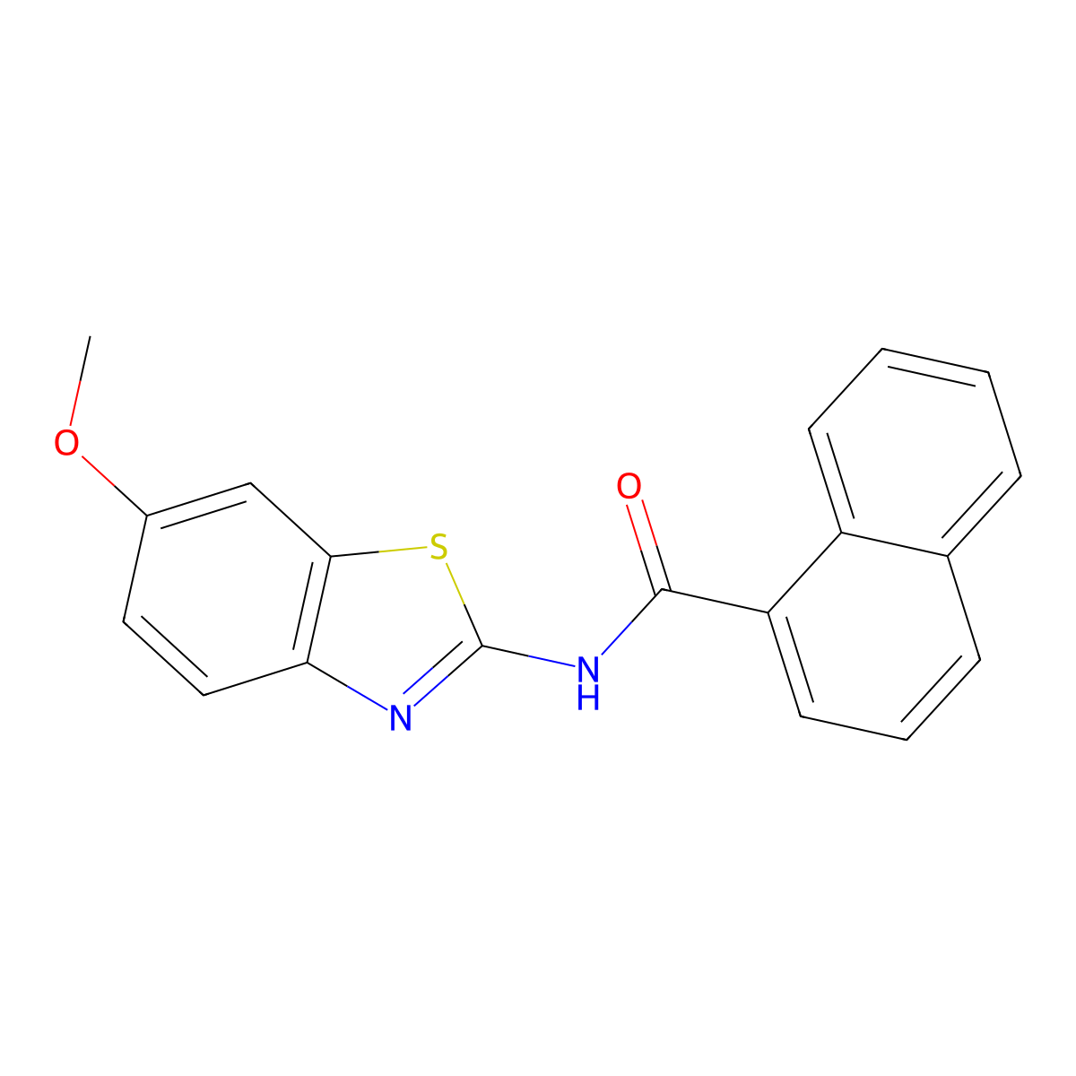 N-(6-methoxy-1,3-benzothiazol-2-yl)naphthalene-1-carboxamide molecular structure, CAS 313528-90-4