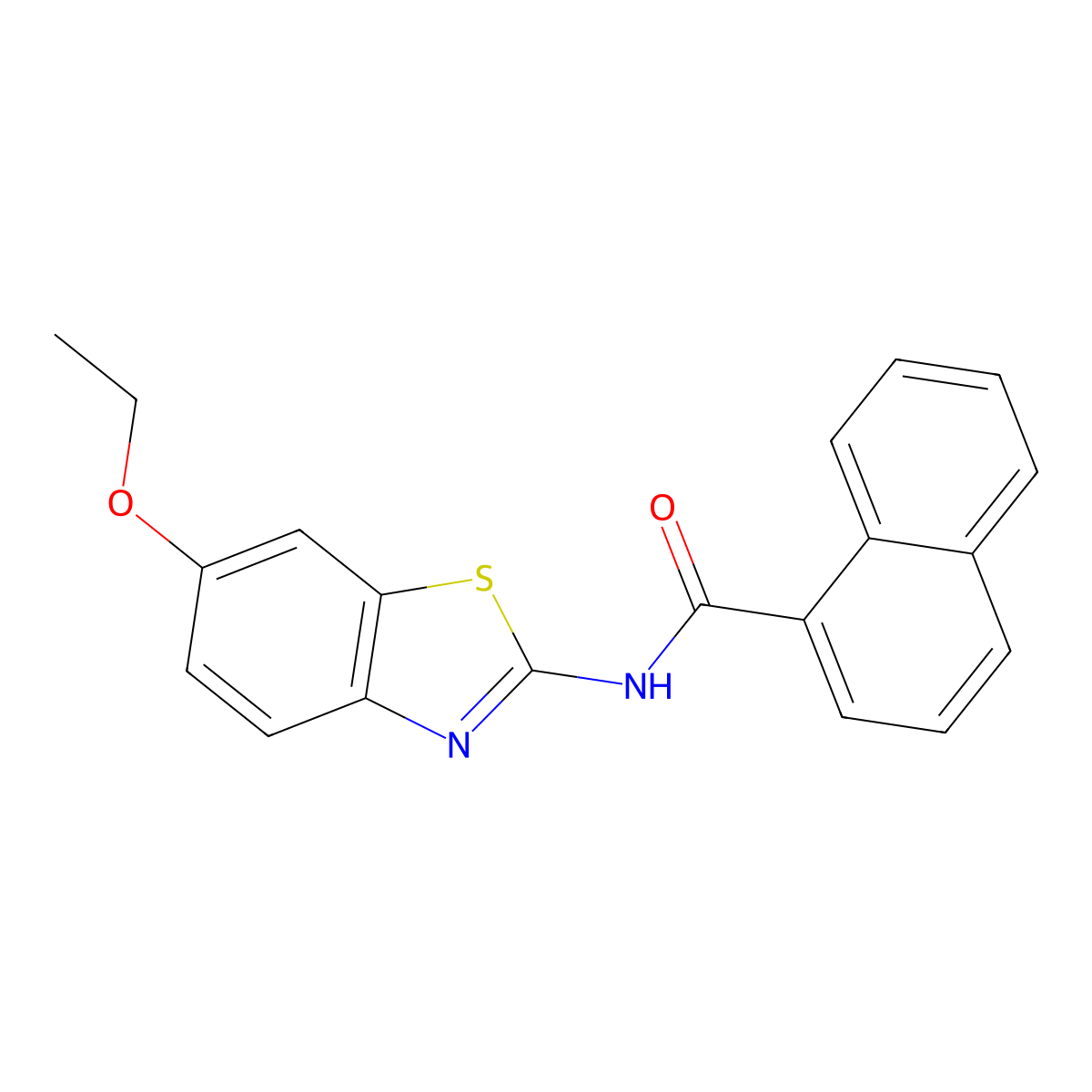 N-(6-ethoxy-1,3-benzothiazol-2-yl)naphthalene-1-carboxamide molecular structure, CAS 313528-92-6