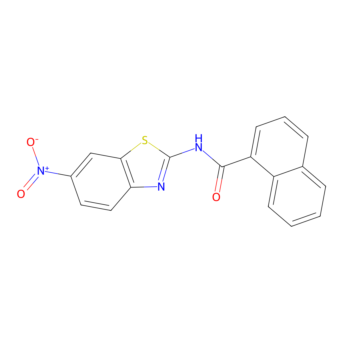 N-(6-nitro-1,3-benzothiazol-2-yl)naphthalene-1-carboxamide molecular structure, CAS 313528-93-7
