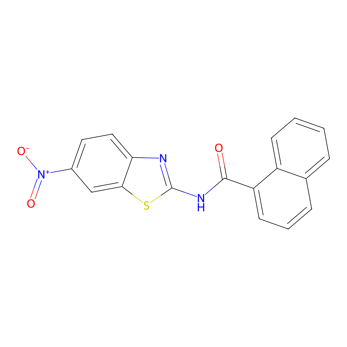 N-(6-nitro-1,3-benzothiazol-2-yl)naphthalene-1-carboxamide molecular structure, CAS 313528-93-7