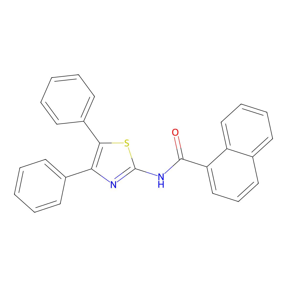 N-(4,5-diphenyl-1,3-thiazol-2-yl)naphthalene-1-carboxamide molecular structure, CAS 313528-97-1