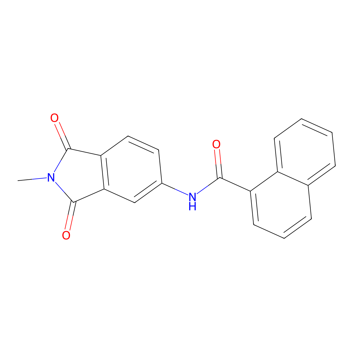 N-(2-methyl-1,3-dioxo-5-isoindolyl)-1-naphthalenecarboxamide molecular structure, CAS 313528-99-3