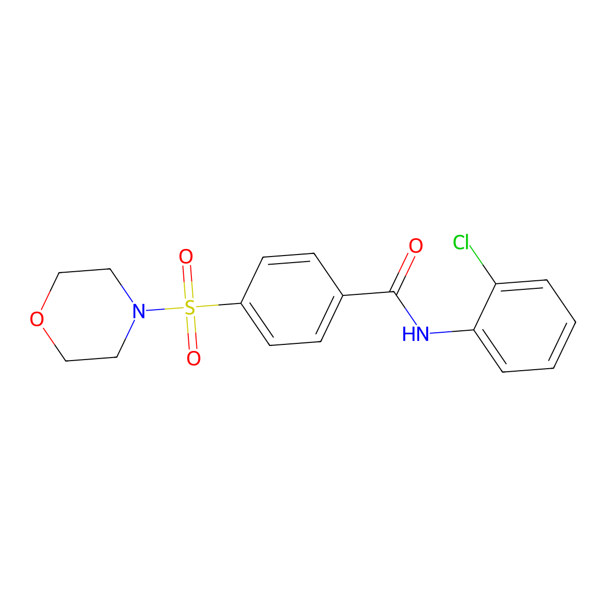N-(2-chlorophenyl)-4-(morpholinosulfonyl)benzamide molecular structure, CAS 313529-17-8