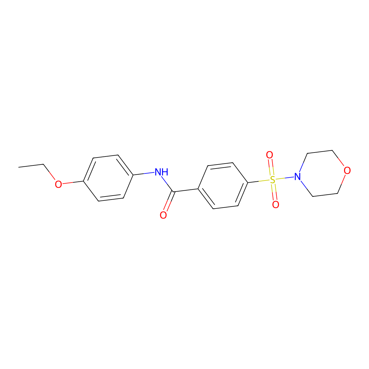 N-(4-Ethoxy-phenyl)-4-(morpholine-4-sulfonyl)-benzamide molecular structure, CAS 313529-18-9