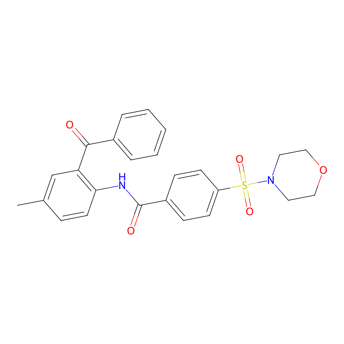 N-(2-benzoyl-4-methylphenyl)-4-(morpholinosulfonyl)benzamide molecular structure, CAS 313529-19-0