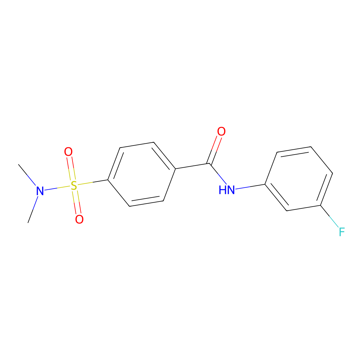 4-(dimethylsulfamoyl)-N-(3-fluorophenyl)benzamide molecular structure, CAS 313529-26-9