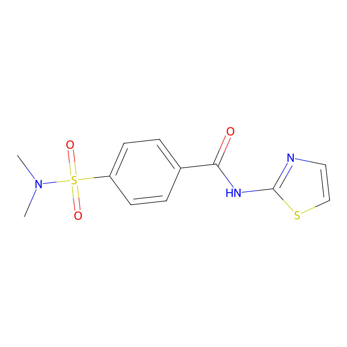 4-(dimethylsulfamoyl)-N-(1,3-thiazol-2-yl)benzamide molecular structure, CAS 313529-28-1