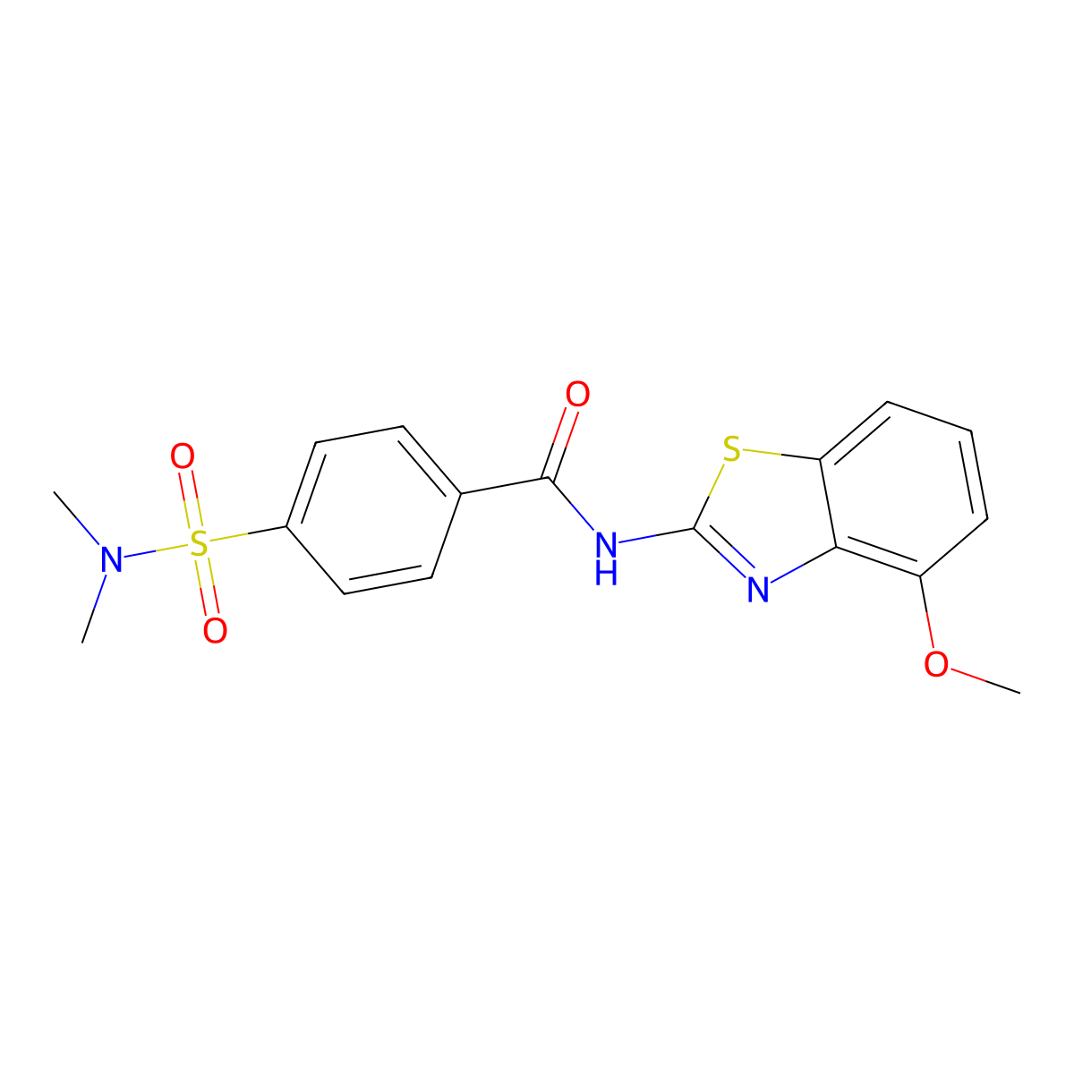 4-(dimethylsulfamoyl)-N-(4-methoxy-1,3-benzothiazol-2-yl)benzamide molecular structure, CAS 313529-29-2