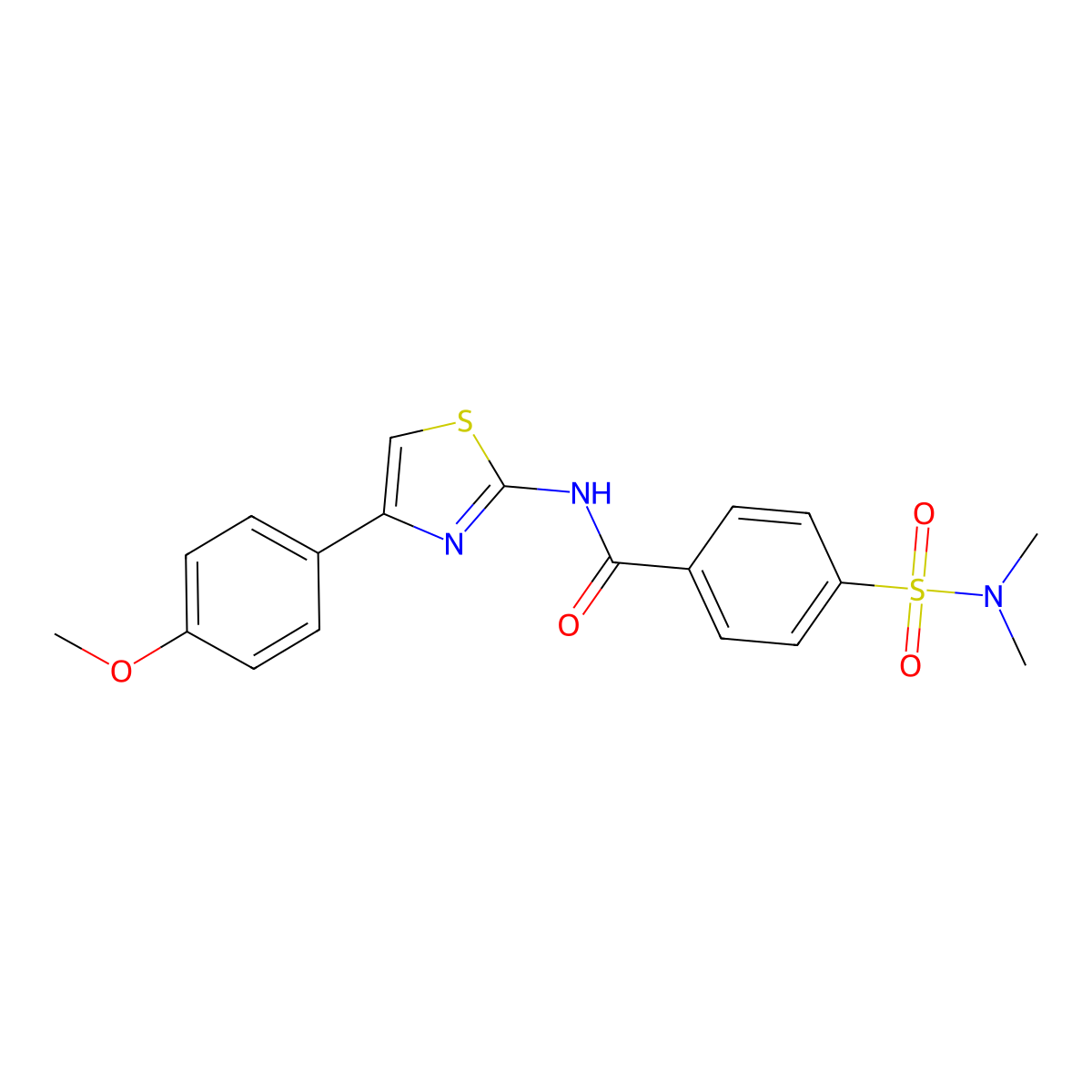 4-(dimethylsulfamoyl)-N-[4-(4-methoxyphenyl)-1,3-thiazol-2-yl]benzamide molecular structure, CAS 313529-30-5