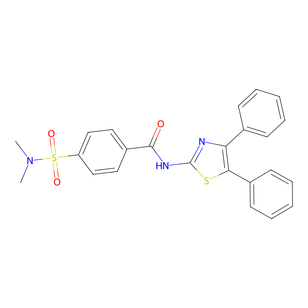 4-(dimethylsulfamoyl)-N-(4,5-diphenyl-1,3-thiazol-2-yl)benzamide molecular structure, CAS 313529-33-8