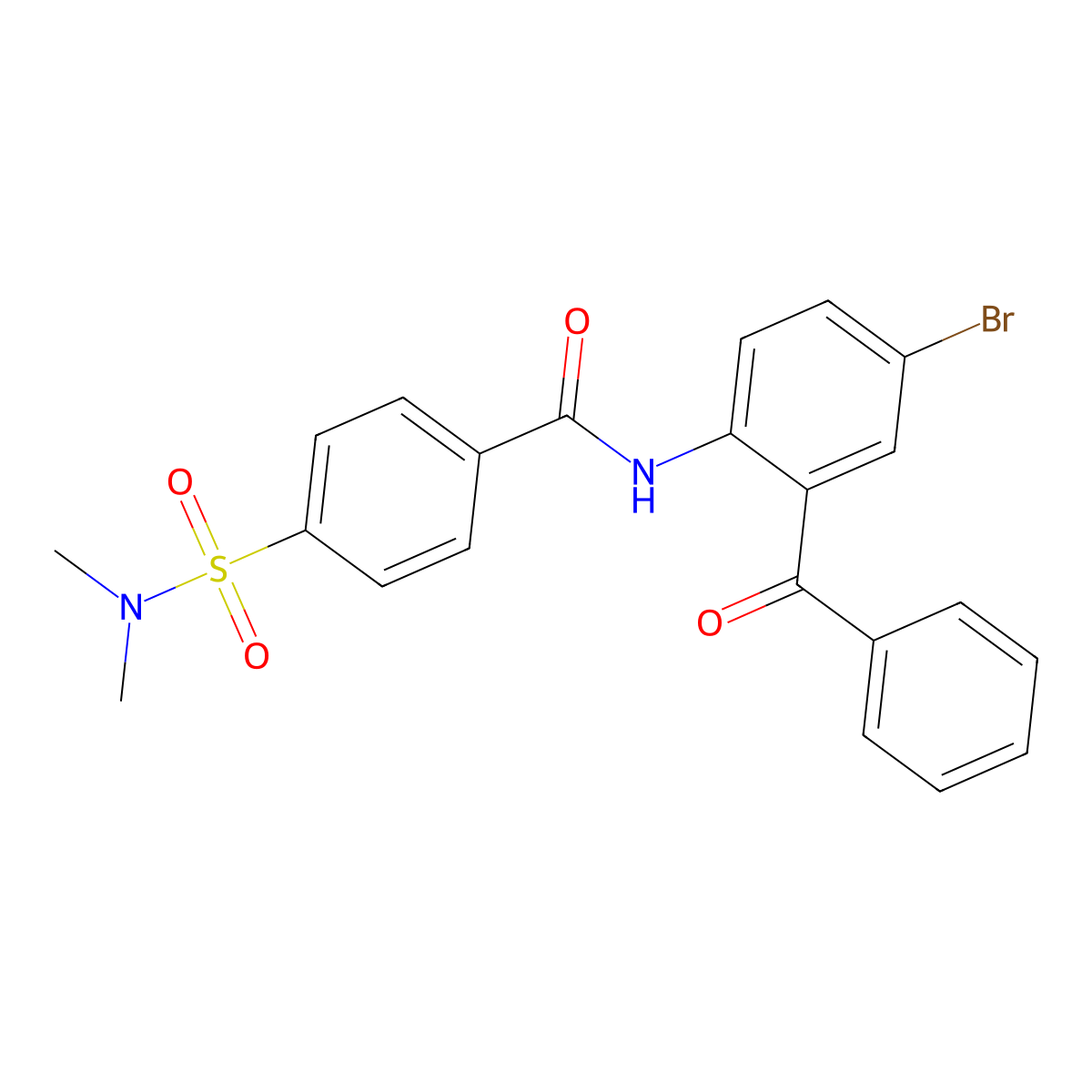 N-(2-benzoyl-4-bromophenyl)-4-(dimethylsulfamoyl)benzamide molecular structure, CAS 313529-34-9