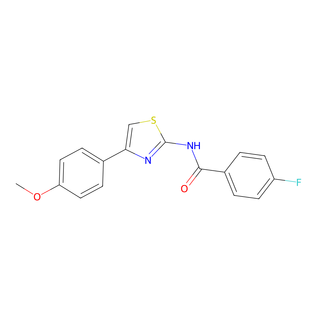 4-fluoro-N-[4-(4-methoxyphenyl)-1,3-thiazol-2-yl]benzamide molecular structure, CAS 313529-45-2