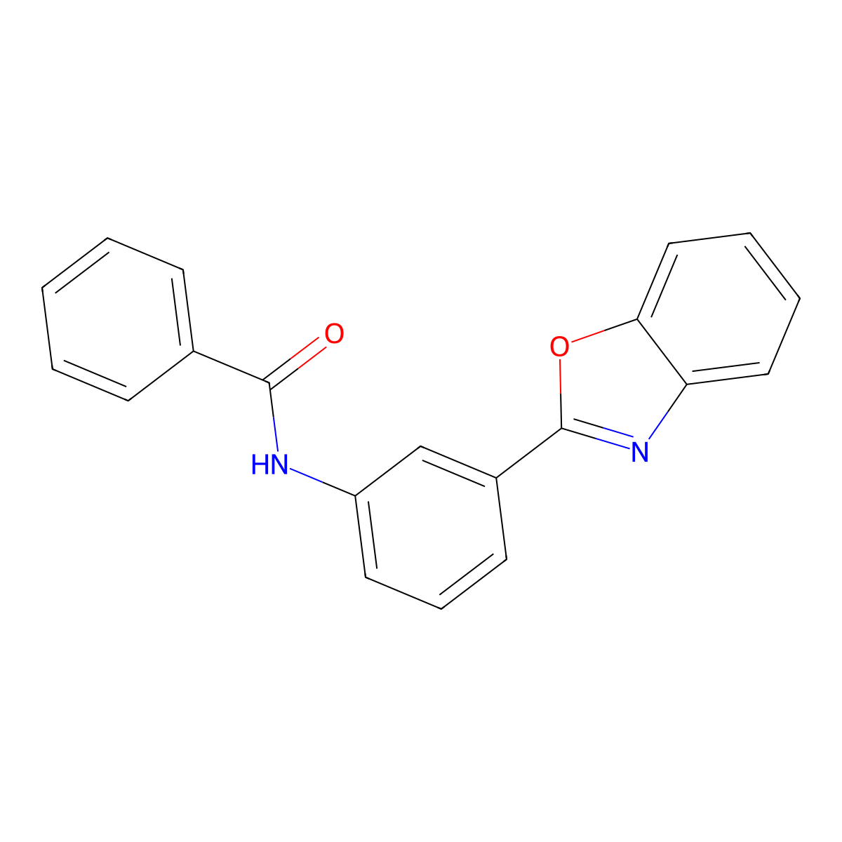 N-[3-(1,3-benzoxazol-2-yl)phenyl]benzamide molecular structure, CAS 313530-47-1