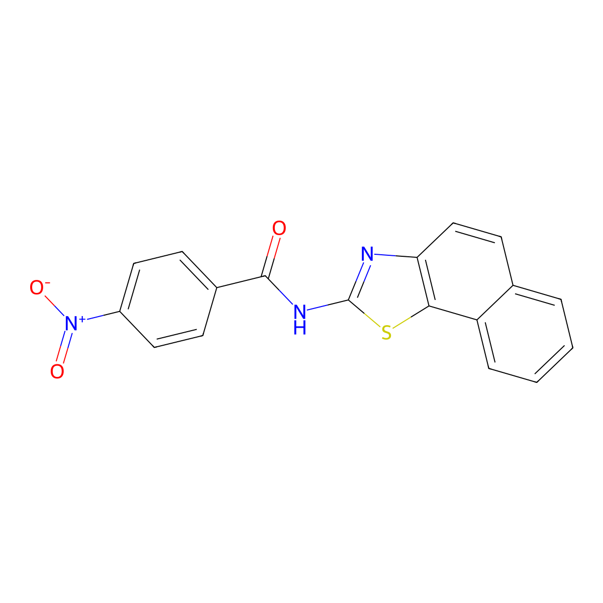 N-(naphtho[2,1-d]thiazol-2-yl)-4-nitrobenzamide molecular structure, CAS 313530-54-0