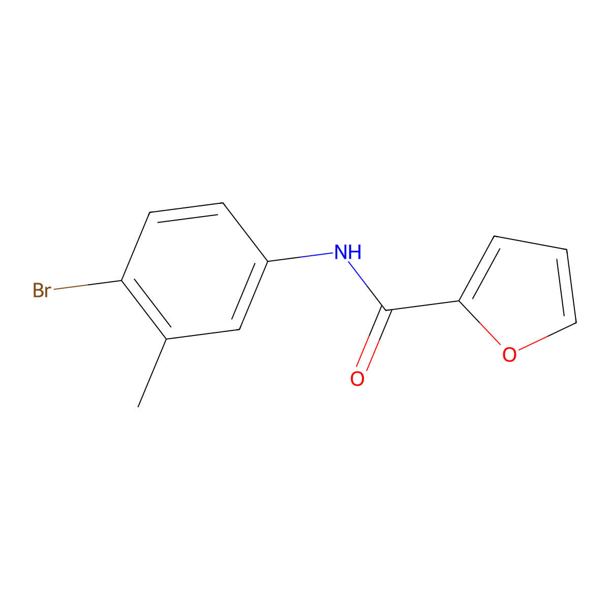 N-(4-bromo-3-methylphenyl)furan-2-carboxamide molecular structure, CAS 313530-65-3