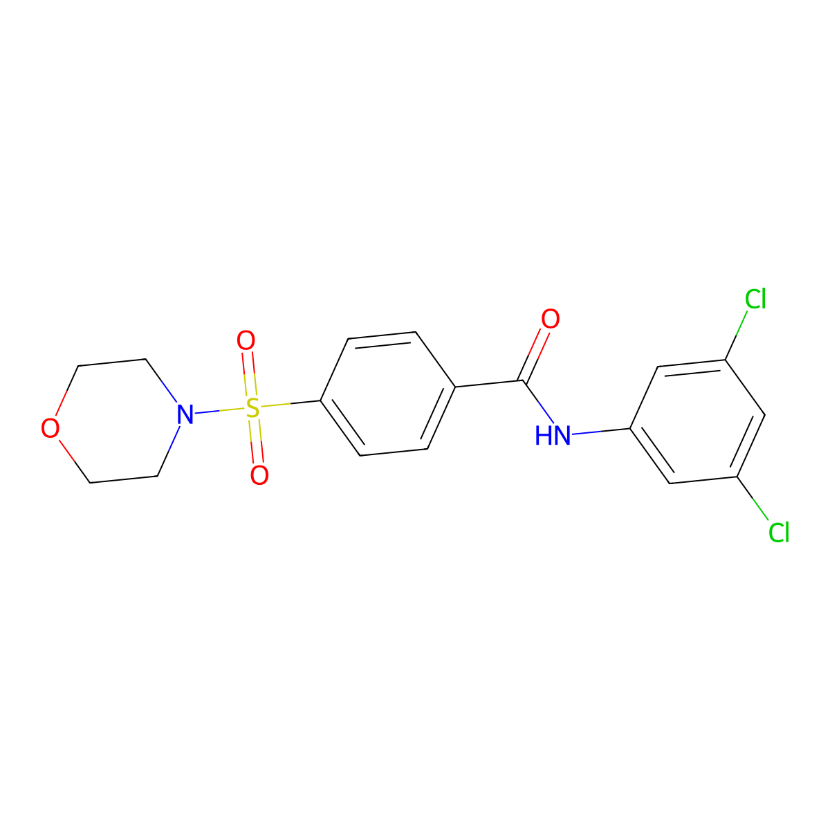 N-(3,5-dichlorophenyl)-4-(morpholinosulfonyl)benzamide molecular structure, CAS 313531-50-9