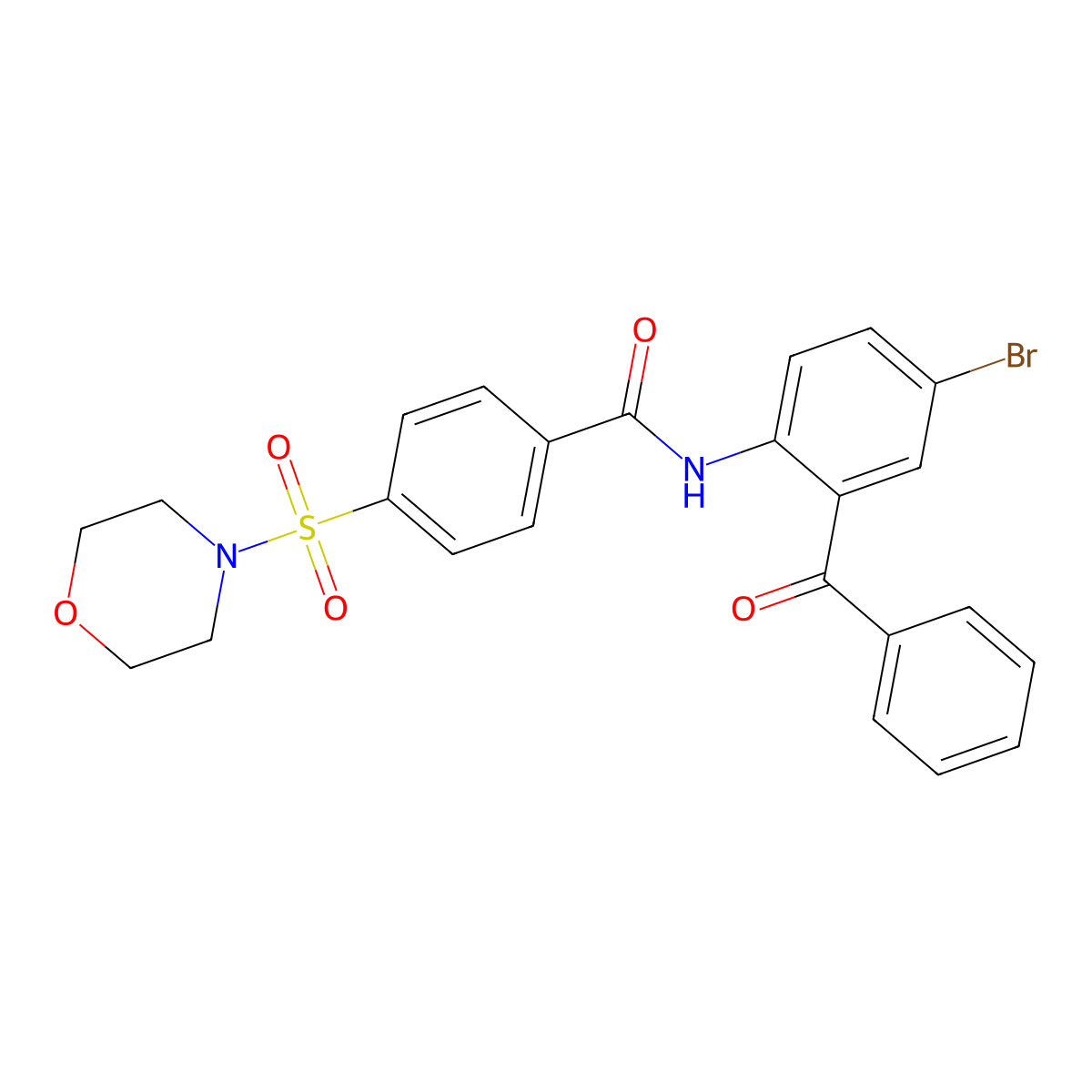 N-(2-benzoyl-4-bromophenyl)-4-(morpholinosulfonyl)benzamide molecular structure, CAS 313531-51-0