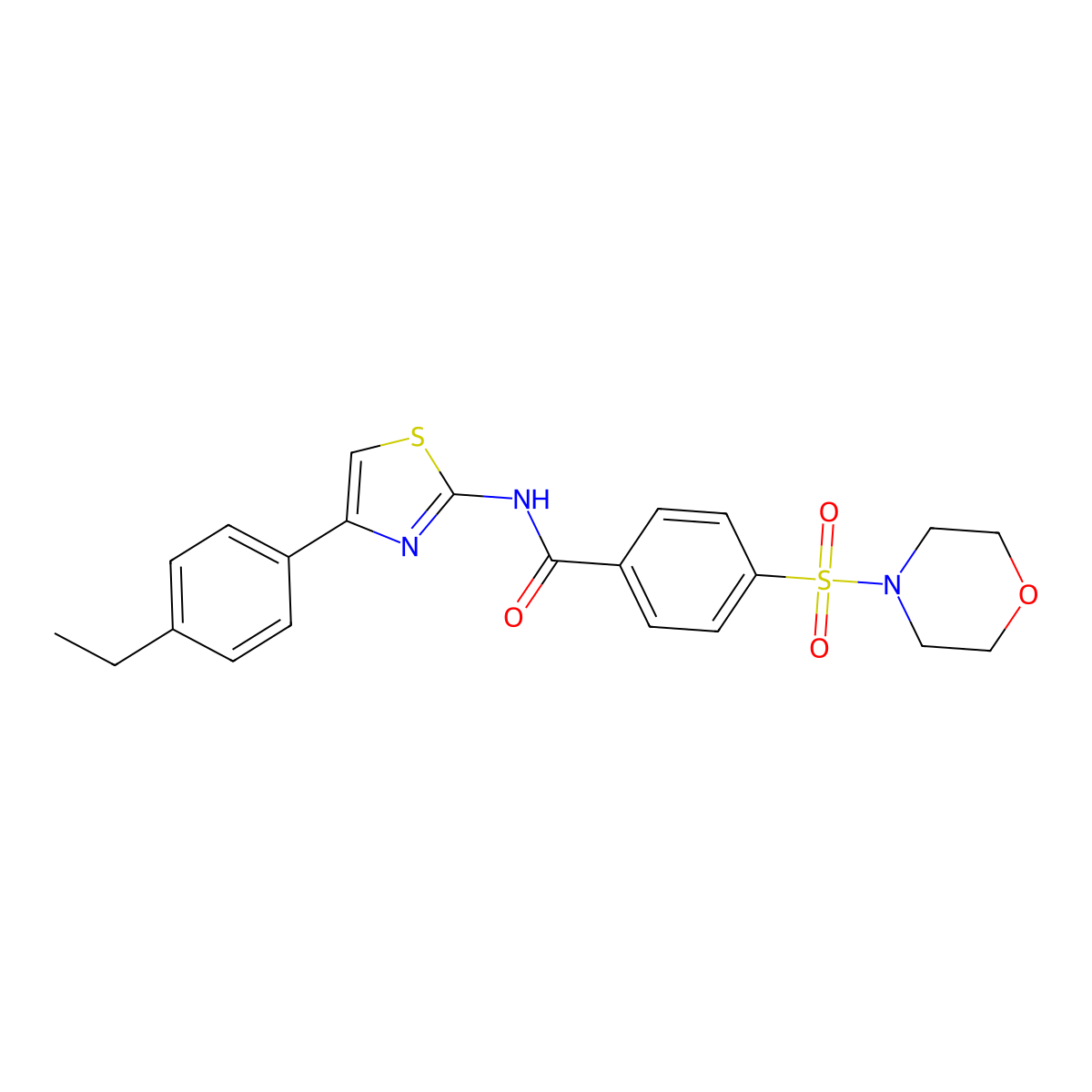 N-(4-(4-ethylphenyl)thiazol-2-yl)-4-(morpholinosulfonyl)benzamide molecular structure, CAS 313531-52-1