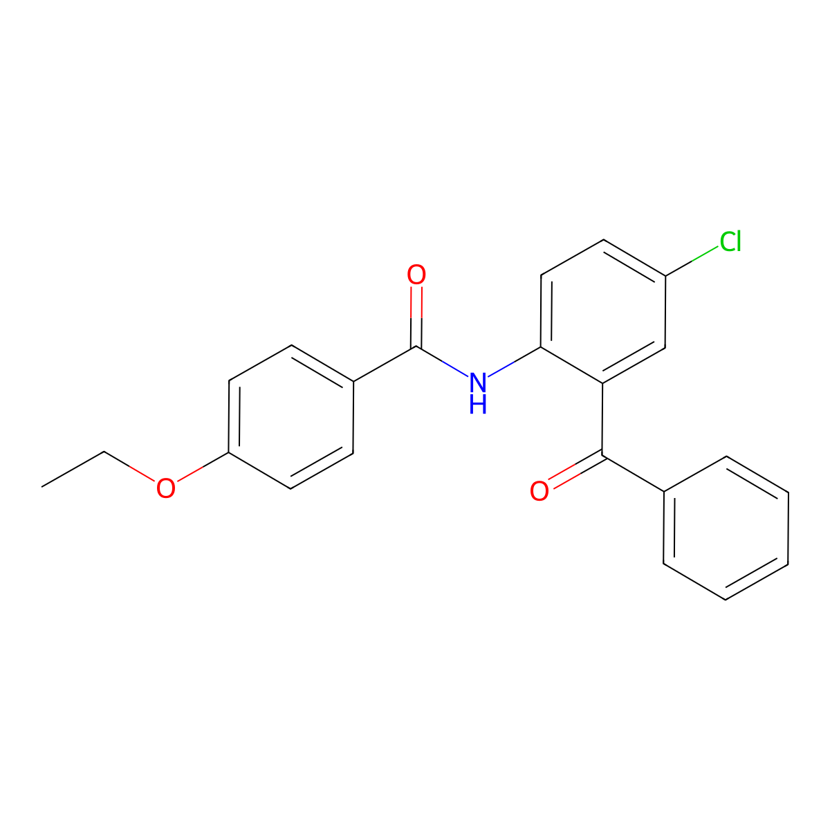 N-(2-benzoyl-4-chlorophenyl)-4-ethoxybenzamide molecular structure, CAS 313531-56-5
