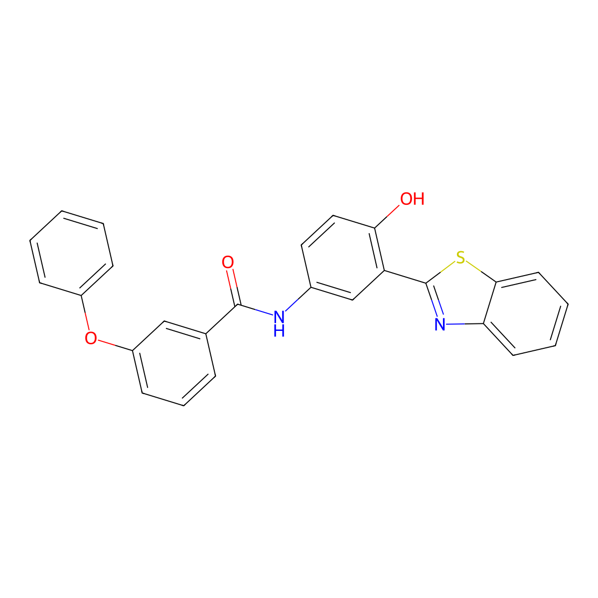 N-[3-(1,3-benzothiazol-2-yl)-4-hydroxyphenyl]-3-phenoxybenzamide molecular structure, CAS 313531-62-3