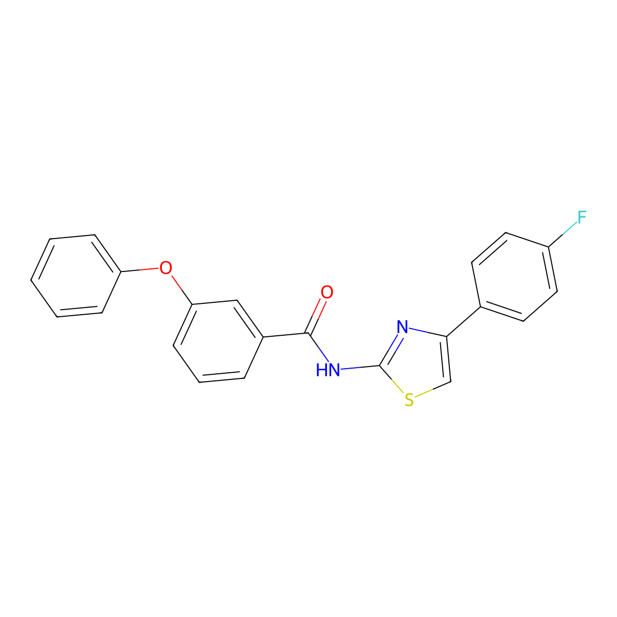 N-[4-(4-fluorophenyl)-1,3-thiazol-2-yl]-3-phenoxybenzamide molecular structure, CAS 313531-64-5