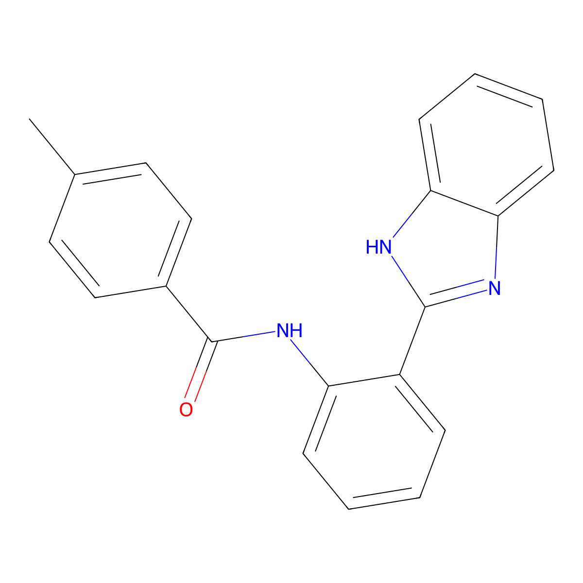 N-(2-(1H-benzo[d]imidazol-2-yl)phenyl)-4-methylbenzamide molecular structure, CAS 313534-05-3