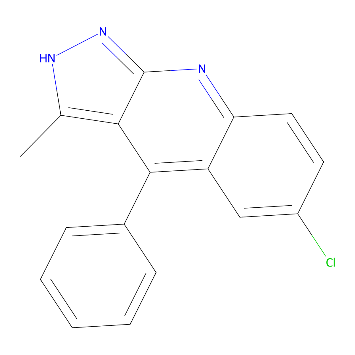 6-chloro-3-methyl-4-phenyl-1H-pyrazolo[3,4-b]quinoline molecular structure, CAS 313534-09-7