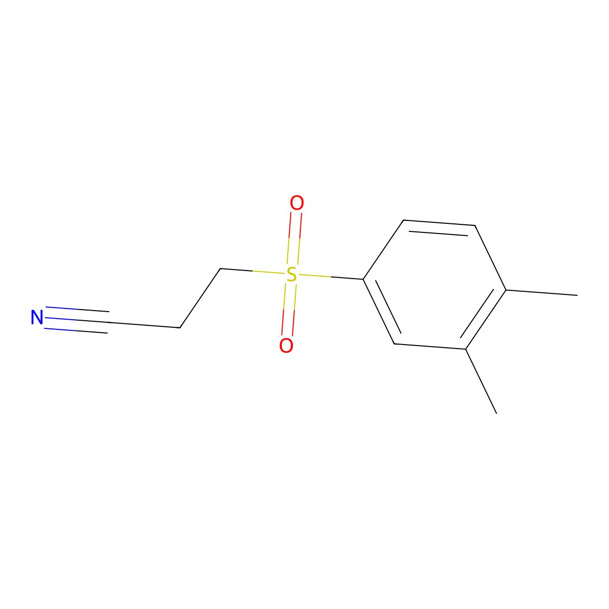 3-[(3,4-Dimethylphenyl)sulfonyl]propanenitrile molecular structure, CAS 313534-70-2