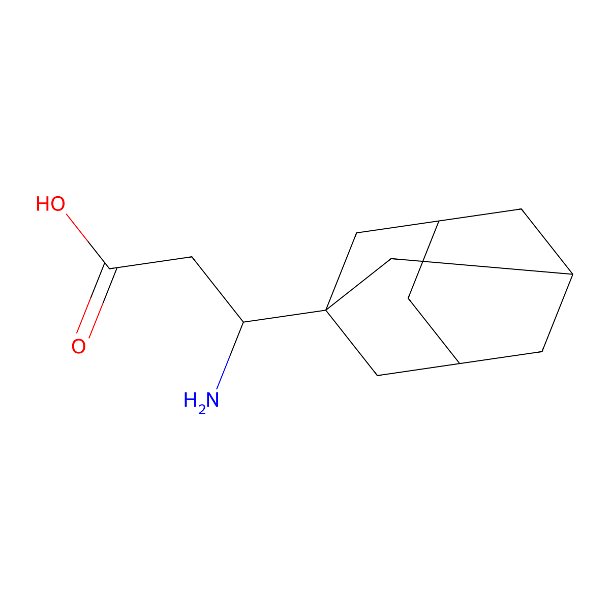 3-(Adamantan-1-yl)-3-aminopropanoic acid molecular structure, CAS 313534-73-5