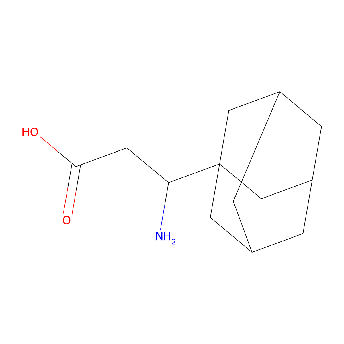 3-(Adamantan-1-yl)-3-aminopropanoic acid molecular structure, CAS 313534-73-5