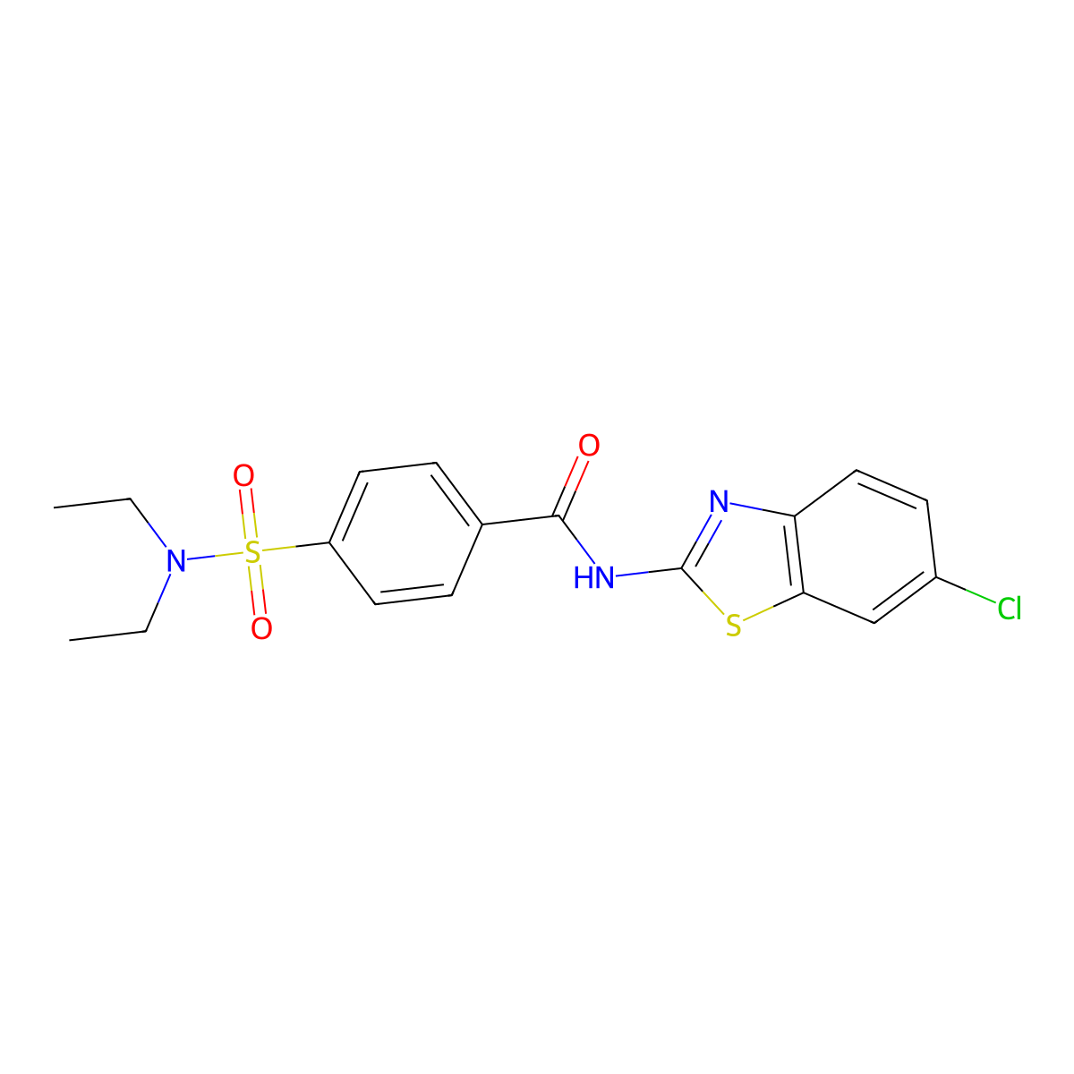N-(6-chloro-1,3-benzothiazol-2-yl)-4-(diethylsulfamoyl)benzamide molecular structure, CAS 313534-90-6