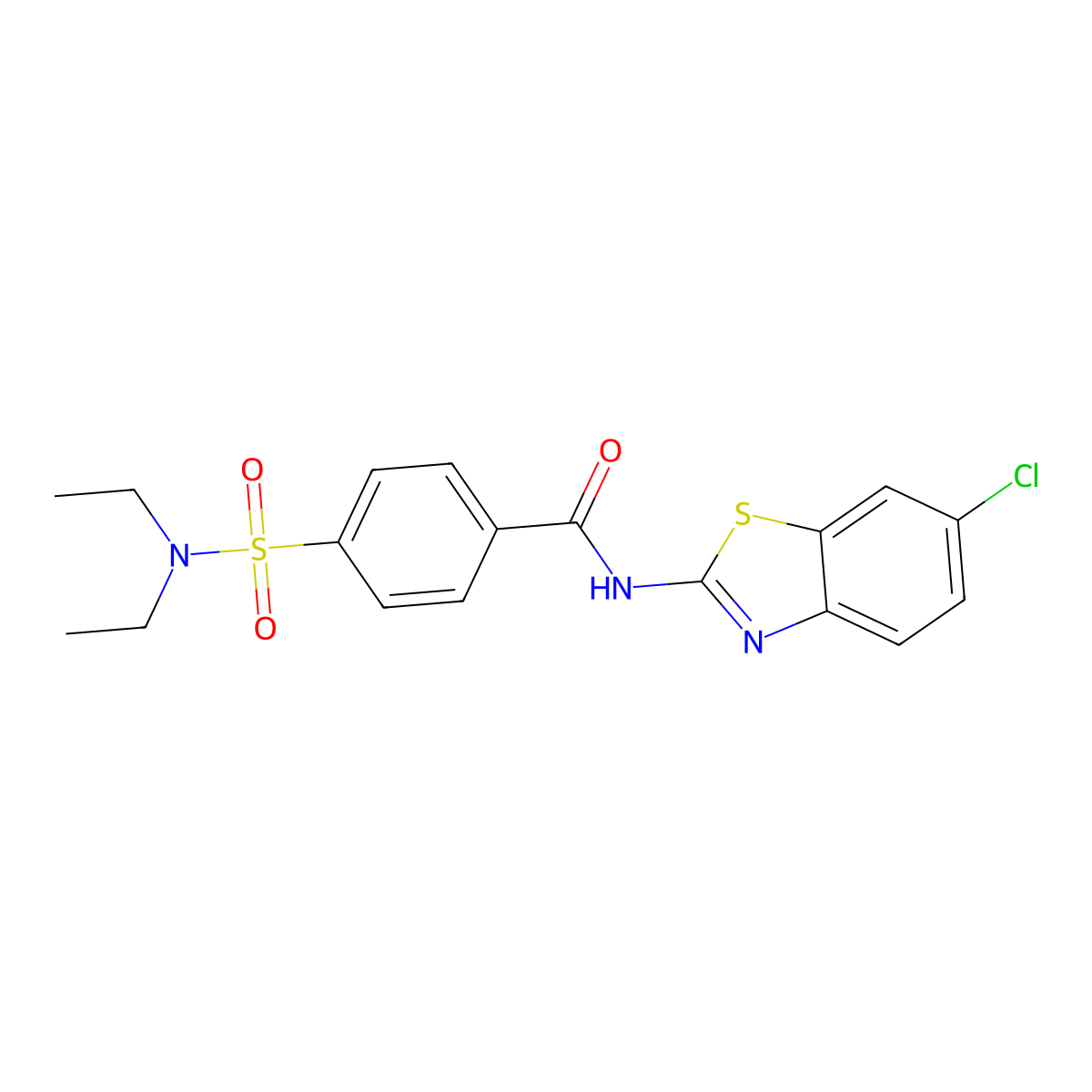 N-(6-chloro-1,3-benzothiazol-2-yl)-4-(diethylsulfamoyl)benzamide molecular structure, CAS 313534-90-6