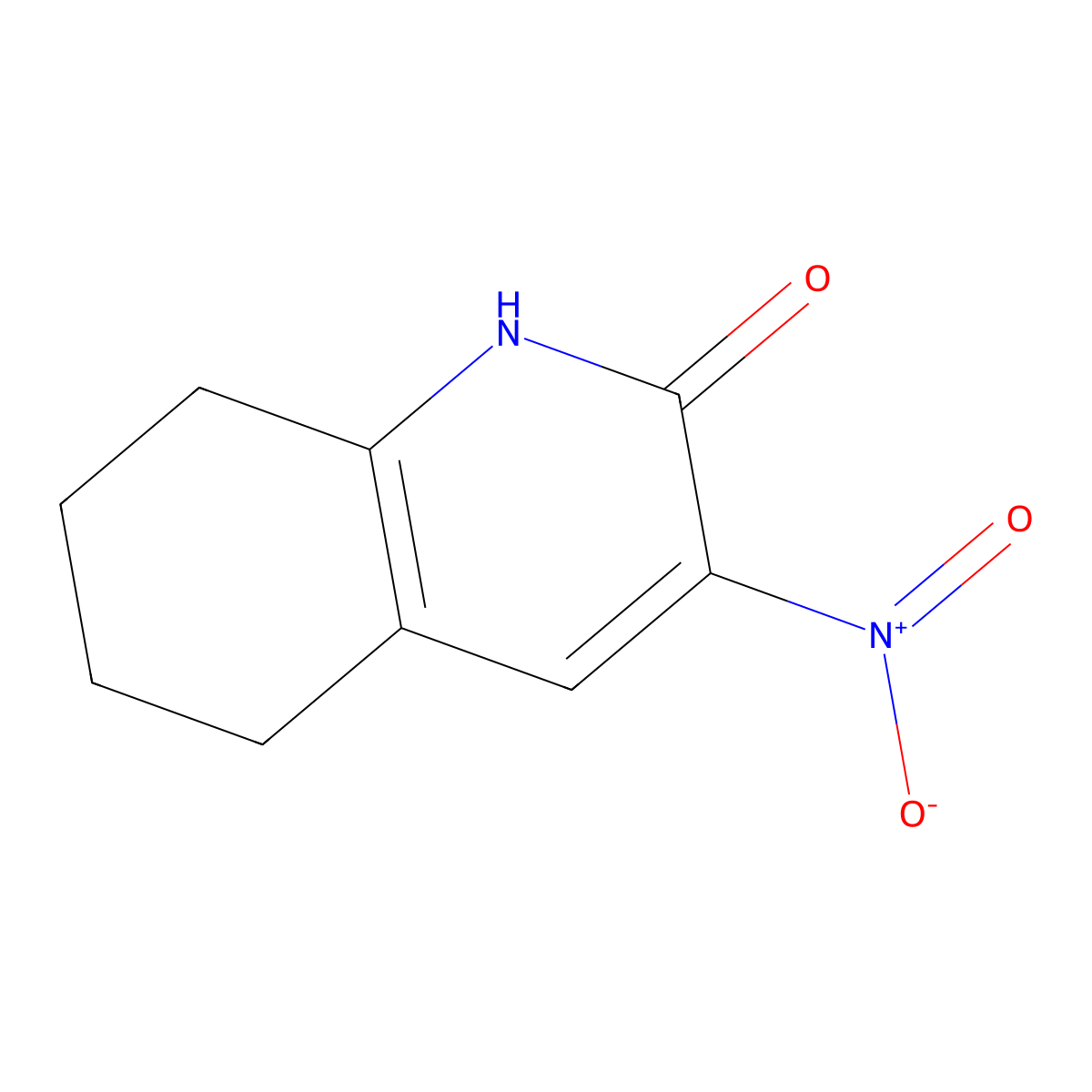 3-Nitro-1,2,5,6,7,8-hexahydroquinolin-2-one molecular structure, CAS 313534-94-0