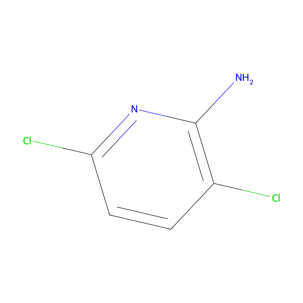 3,6-Dichloropyridin-2-amine molecular structure, CAS 313535-01-2