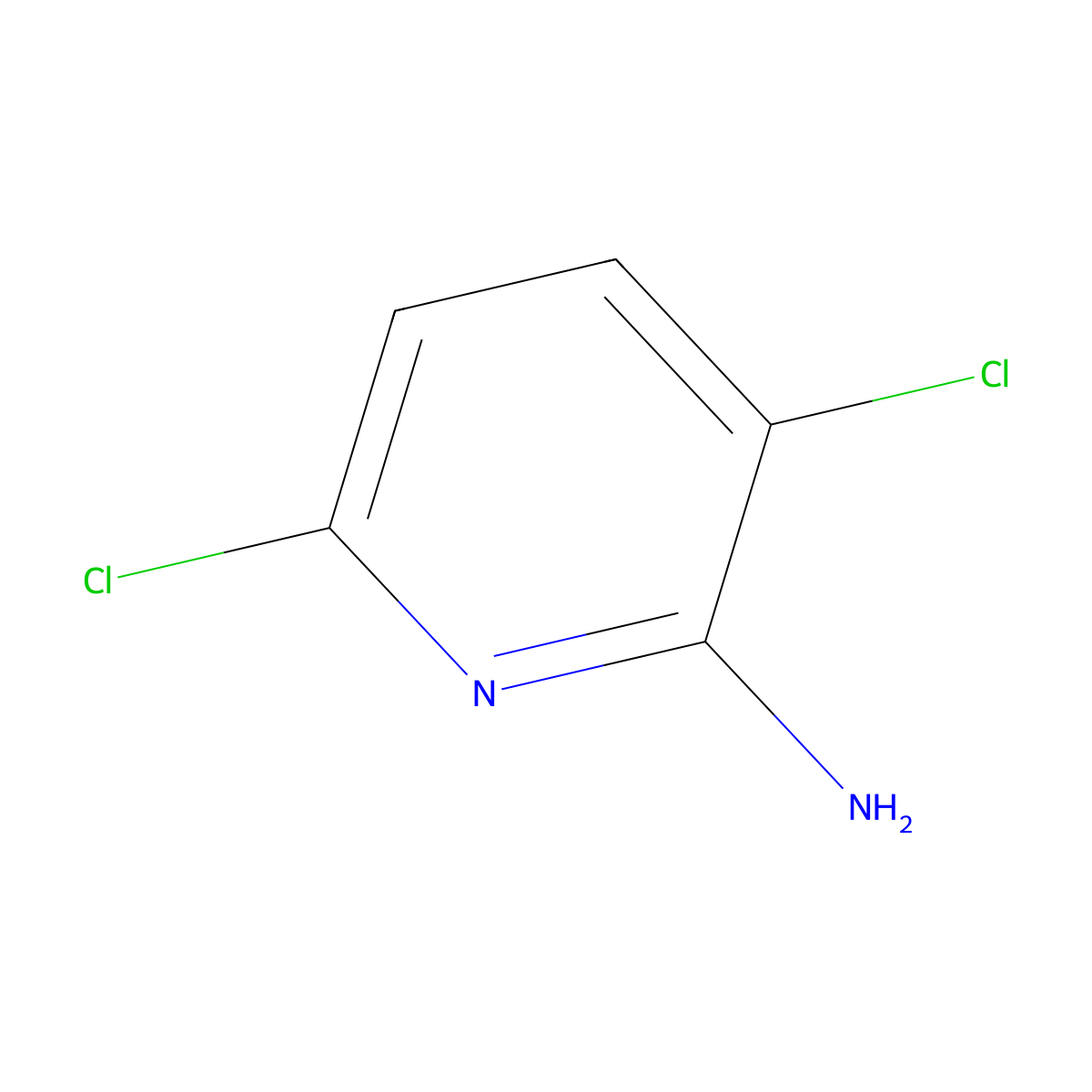 3,6-Dichloropyridin-2-amine molecular structure, CAS 313535-01-2
