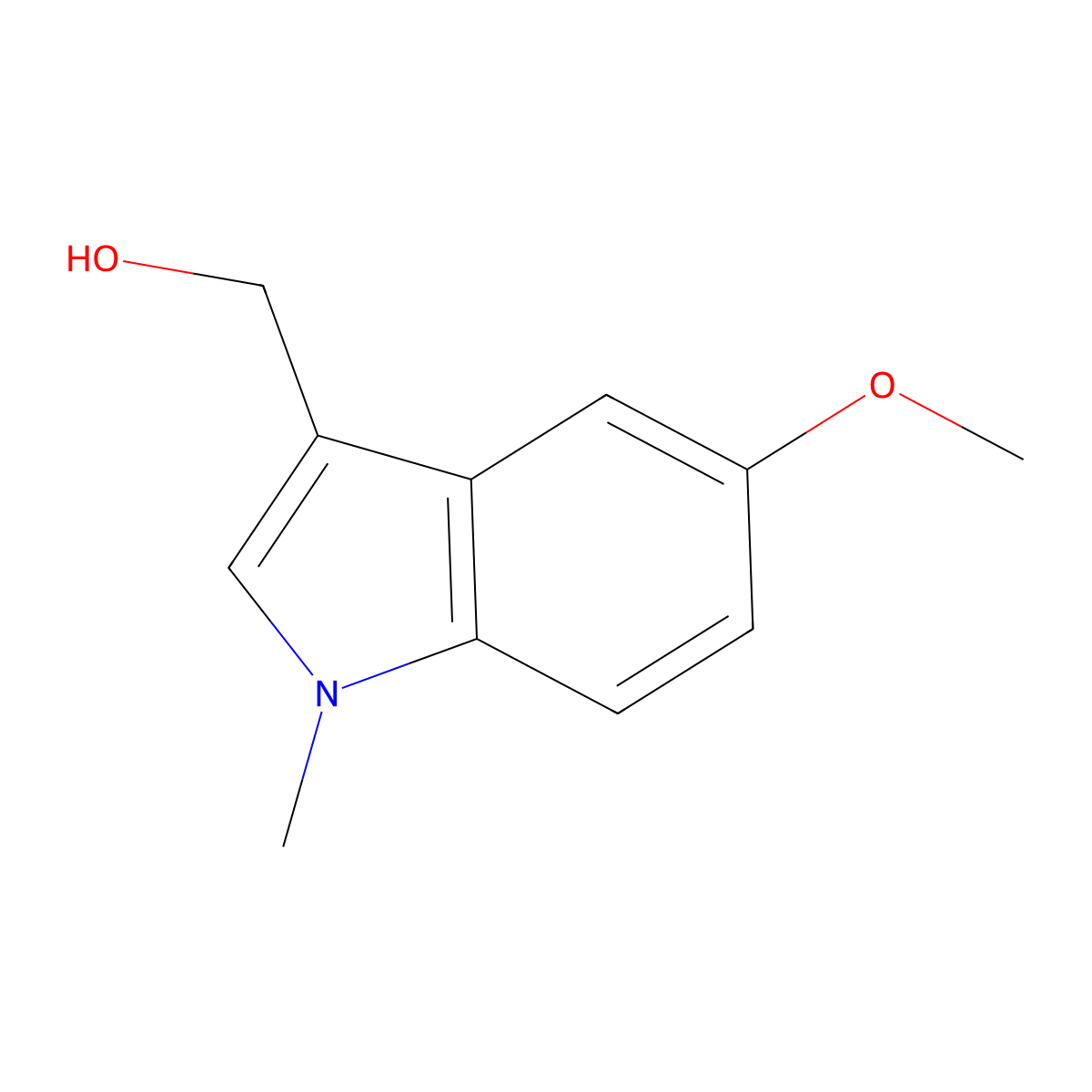 (5-Methoxy-1-methyl-1H-indol-3-yl)methanol molecular structure, CAS 313535-18-1