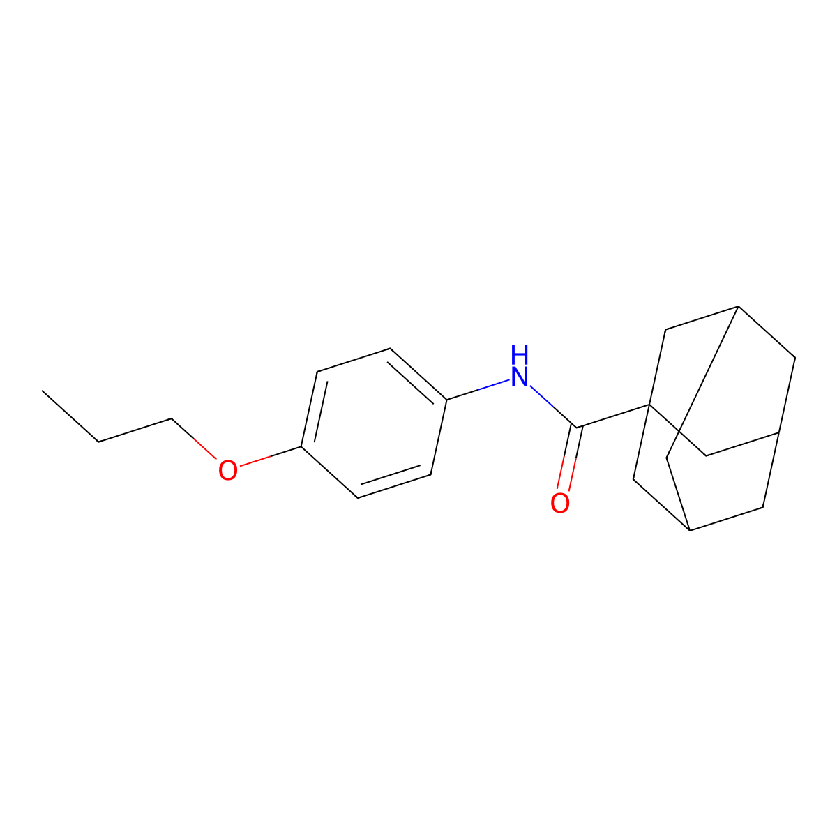 N-(4-Propoxyphenyl)tricyclo[3.3.1.13,7]decane-1-carboxamide molecular structure, CAS 313535-21-6