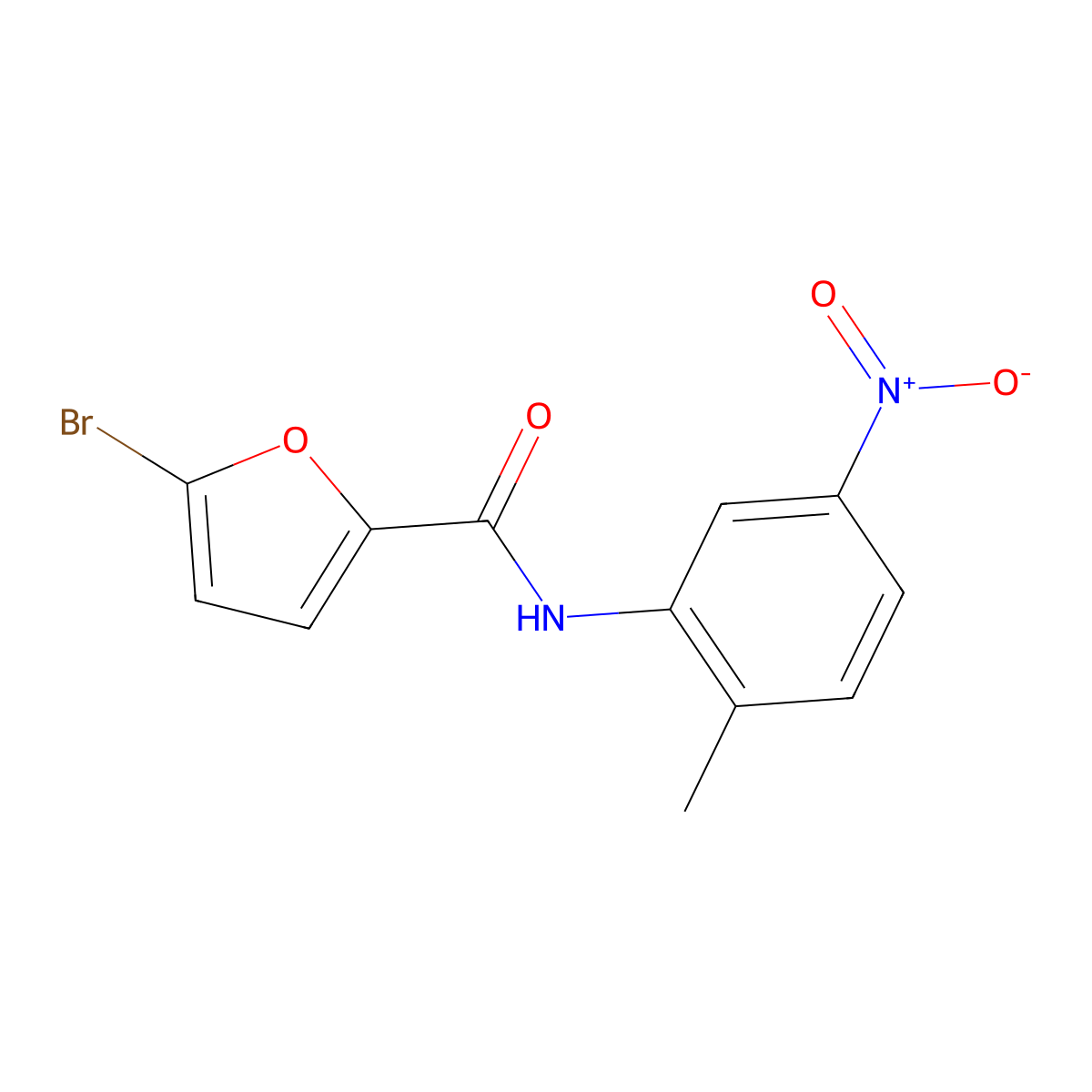 5-bromo-N-(2-methyl-5-nitrophenyl)furan-2-carboxamide molecular structure, CAS 313535-26-1