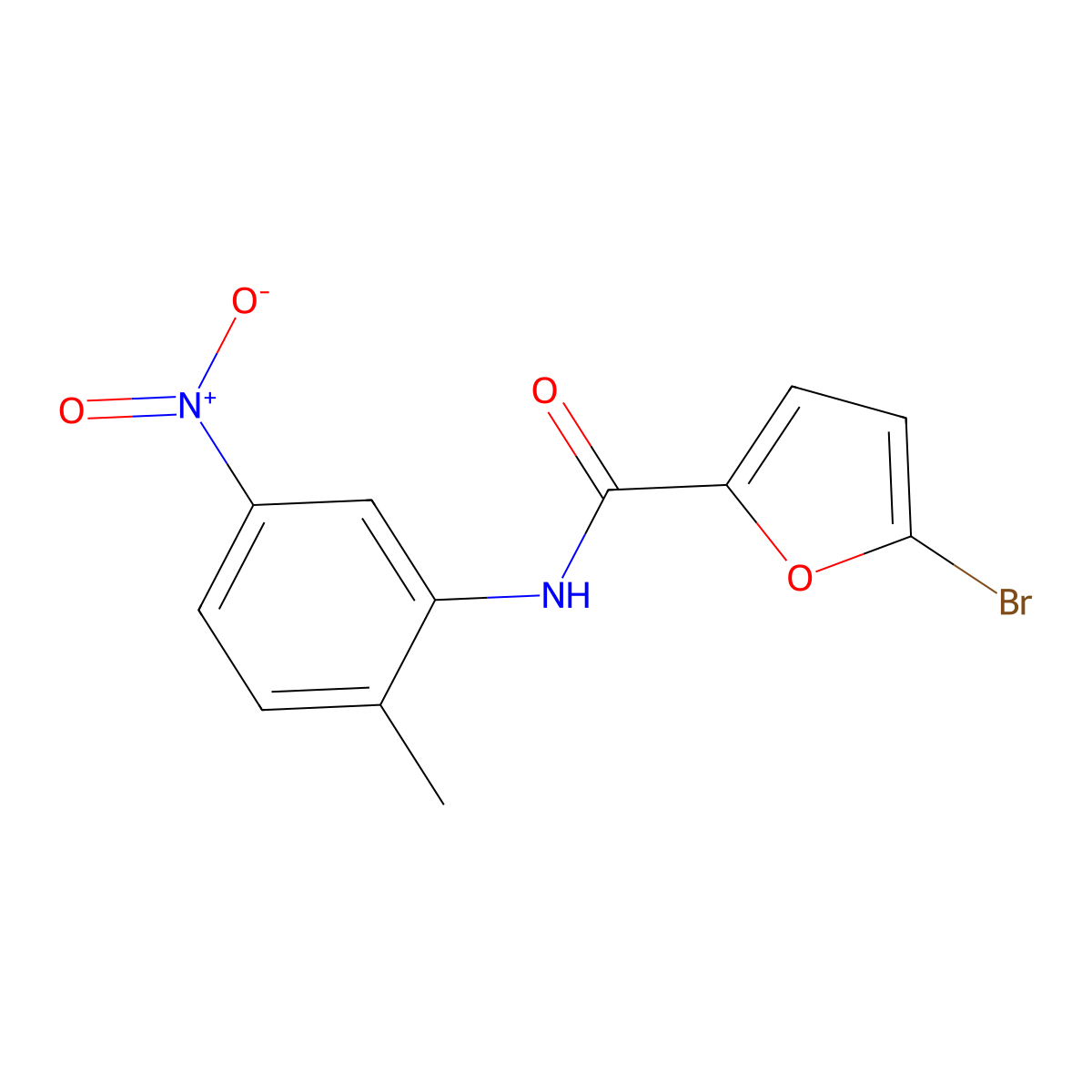 5-bromo-N-(2-methyl-5-nitrophenyl)furan-2-carboxamide molecular structure, CAS 313535-26-1