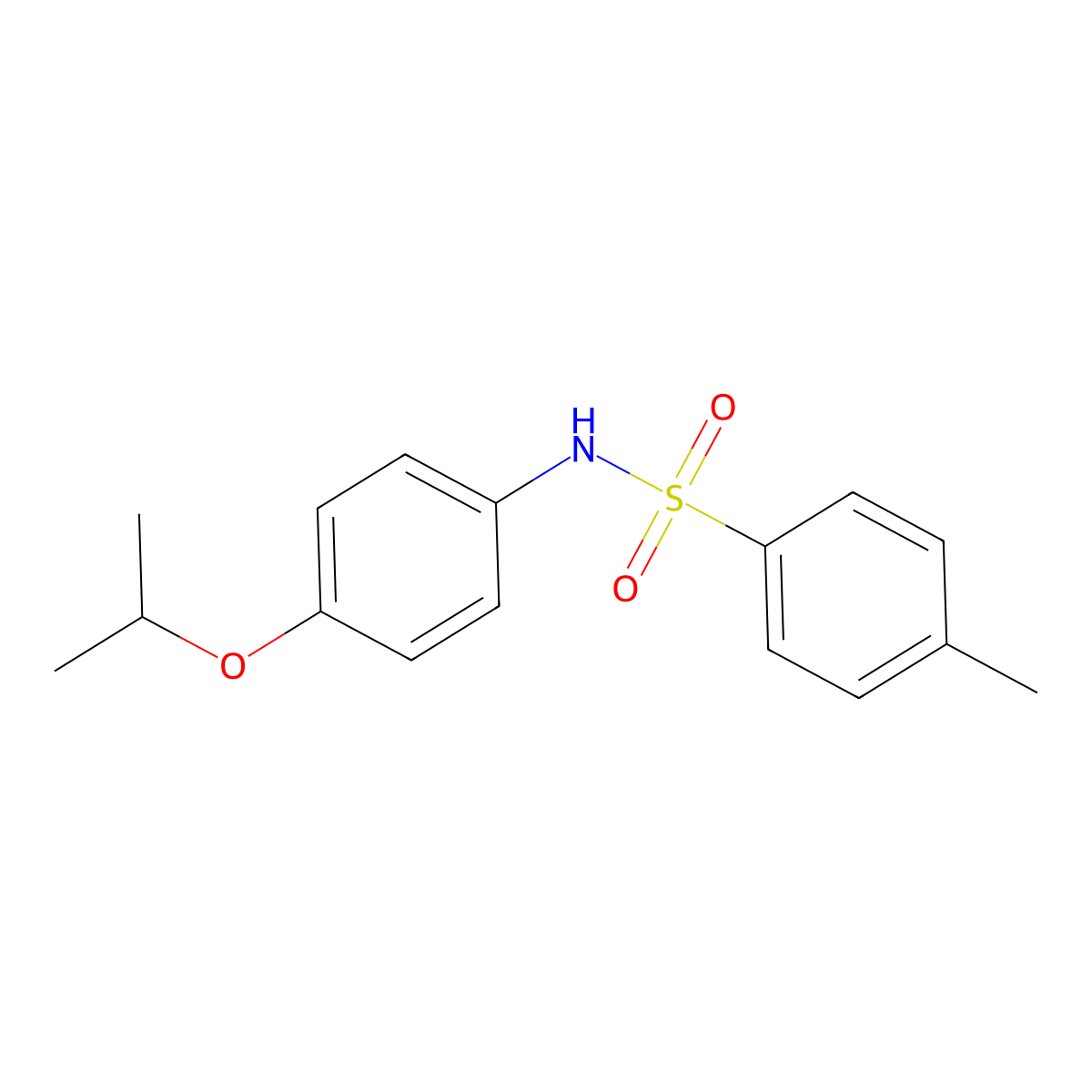 4-methyl-N-(4-propan-2-yloxyphenyl)benzenesulfonamide molecular structure, CAS 313535-33-0