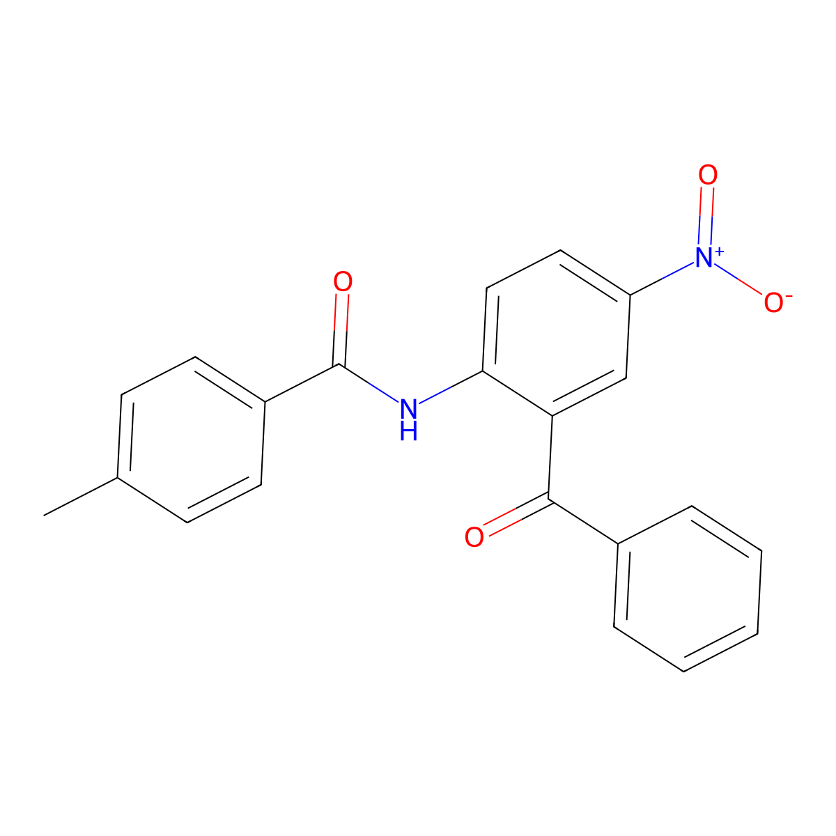 N-(2-benzoyl-4-nitrophenyl)-4-methylbenzamide molecular structure, CAS 313535-38-5