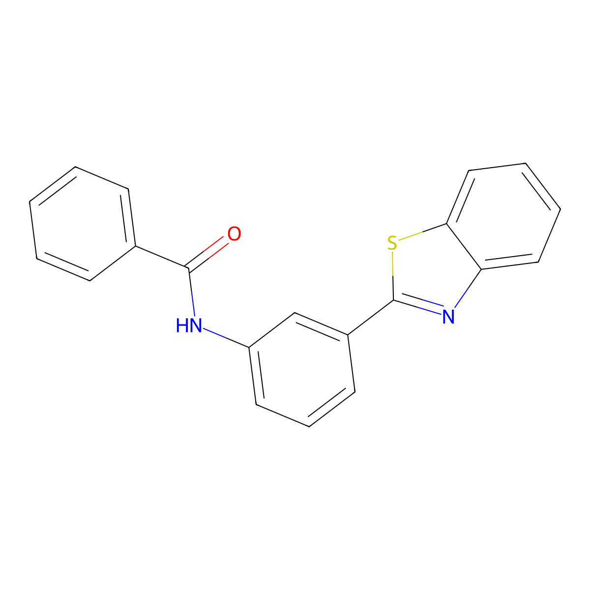 N-[3-(1,3-benzothiazol-2-yl)phenyl]benzamide molecular structure, CAS 313535-65-8
