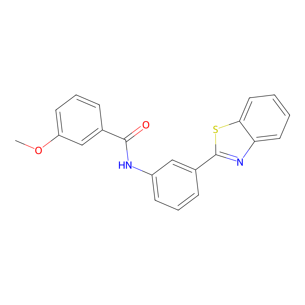 N-[3-(1,3-benzothiazol-2-yl)phenyl]-3-methoxybenzamide molecular structure, CAS 313535-66-9