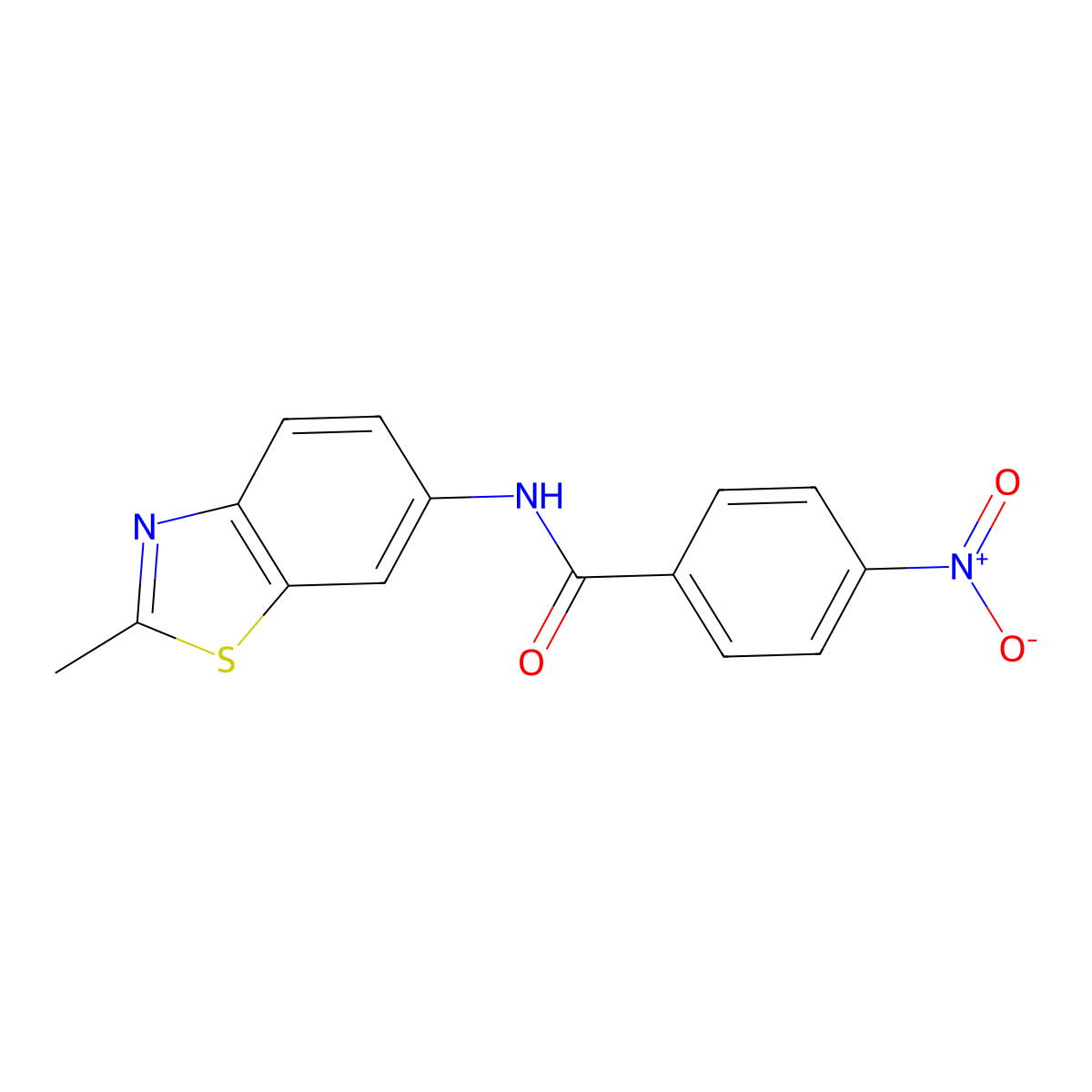 n-(2-Methylbenzo[d]thiazol-6-yl)-4-nitrobenzamide molecular structure, CAS 313535-68-1